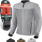 SHIMA OpenAir Motorrad Jacke Herren mit Protektoren AirForce Rückenprotektor Motorradjacke Sommer Mesh Belüftet Textiljacke Schutzjacken Protektorenjacke Luftige (Männer, Grau, XL)