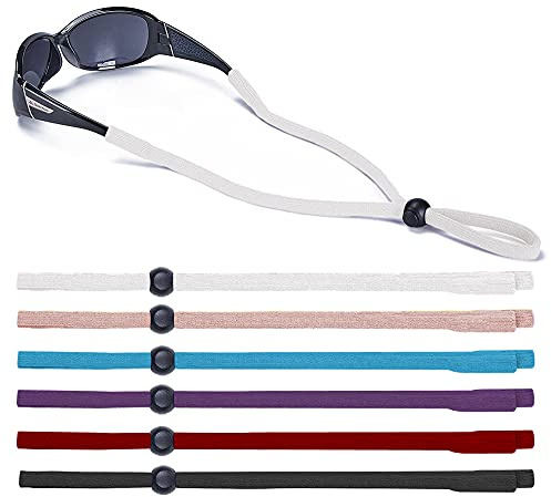 SHINKODA Verstellbare Sonnenbrillenschnur, Sport-Brillenband, Brillenhalshalter, universelle Passform, elastisches Seil, Brillenhalter, Outdoor-Geschenke, Familienpackung