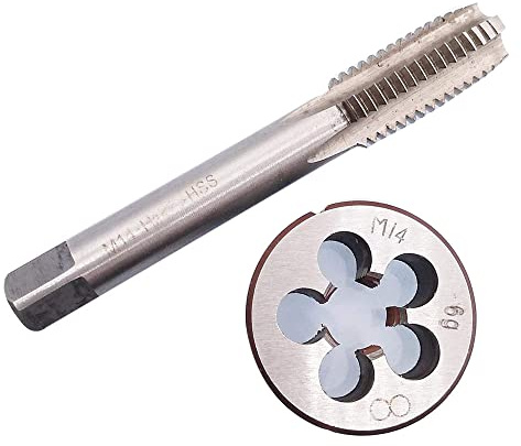 HUAZHICHUN 1 pièce M14 × 2,0 mm Taraud et filière, taraud métrique HSS et taraud à droite