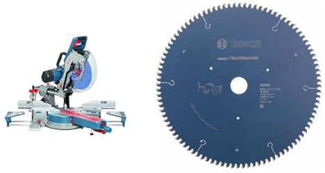 Bosch Professional Paneelsäge GCM 12 SDE (Sägeblattdurchmesser: 305 mm, inkl. 1x Kreissägeblatt, im Karton) + Kreissägeblatt Expert for Multi Material (305 x 30 x 2,4 mm, 96 Zähne, Zubehör Kreissäge)