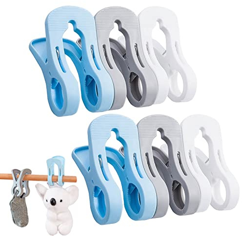 Winddicht Strandtuch Clips, 6 Stück Große Strandtuchklammern, Winddicht Wäscheklammern, Handtuchklammern für Strandliegen, für Tägliche Wäsche, Strandtuch, Badetuch, Bettwäsche und Dicke Kleidung
