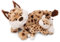 NICI Wild Friends Kuscheltier Luchs Mutter 40 cm & Kind 20 cm - Niedliche Stofftiere zum Kuscheln, Spielen und Liebhaben, Nachhaltig produzierte Plüschtiere - 49812, Beige