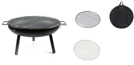 BNEI Feuerstelle, Garten-Mehrzweck-Heizgerät, dreieckige stabile Halterung, hochwertiges Metall, geeignet für eine Vielzahl von Brennstoffen