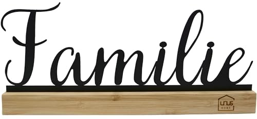 UNUS Schriftzug Familie Deko-Aufsteller Deko-Buchstaben Spruchschild