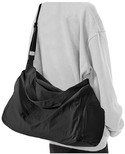 Small Gym Bag for Women Men, Sport Duffle Lightweight Crossbody Bags, Weekender Bags with Shoe Compartment Adjustable Strap Carry On, Tote Bag for Yoga, Dance, Tennis, Travel