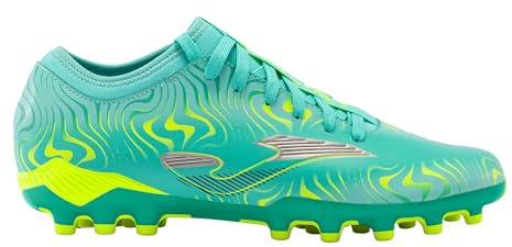 Joma Botas de fútbol de Suelo Firme, 6.5-11, Tacos Profesionales, Parte Superior de Microfibra, Suela cromada, Refuerzo en el talón y Ajuste Similar a un calcetín, Evolution Cup FG