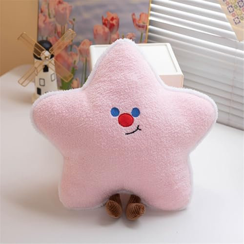 Ueiwffzo Kuschelkissen Kinder Wolken Plüsch Kissen Plüschkissen Weiches Flauschiges Sterne Sonne Wolke Kissen 45cm Pillow Zierkissen Sofakissen für Kinderzimmer Decor (Sterne)