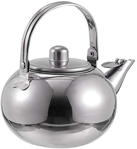 Türkische Kaffeemaschine, Edelstahl-Teekanne, Kaffeekanne, Wasserkocher, Herdpfeif-Teekessel, Teekanne mit herausnehmbarem Teesieb, Wasserkocher für Herd, Induktion, goldener 2,0 l Glas-Teekessel