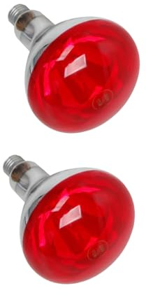 Red 250W Heat Lamp Bulb E27 Infrared Reptile Heat Light Deal for Chicks, Puppies, Buffets, Food (Red)