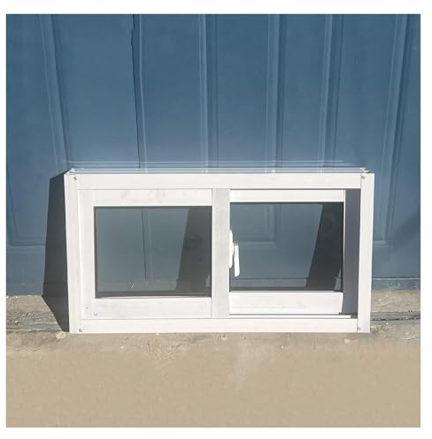 Fenêtre coulissante à double vitrage avec vis, design verrouillable pour un abri de jardin, un garage et un remplacement de maison mobile