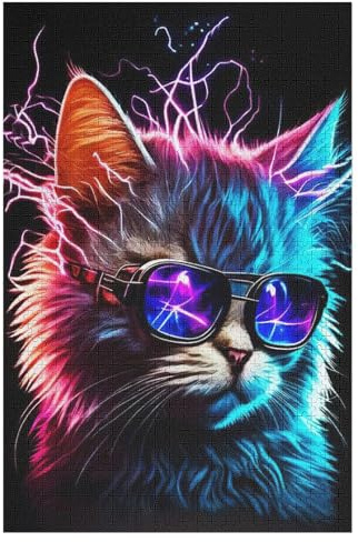Holzpuzzle Cat Puzzle 1000 Teile Erwachsene Klassische Pädagogisches Spielzeug Kinder Lernspiel Herausforderndes Puzzles 78×53cm