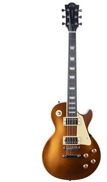 EKO GUITARS – Chitarra Elettrica LS-300, Corpo Pioppo, Manico Acero, Tastiera Laurel, 2 Pickup Humbucker, Ponte Tune-O-Matic, 22 Tasti, Scala Standard, Colore Gold