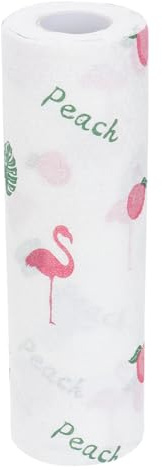 ELAYARD 50 Stück Einweg Geschirrtücher mit Flamingo Motiv Saugfähige Fusselfreie Küchen wischtücher aus Vliesstoff Trocken und Nass Verwendbar Praktische Reinigungstücher für Haushalt und