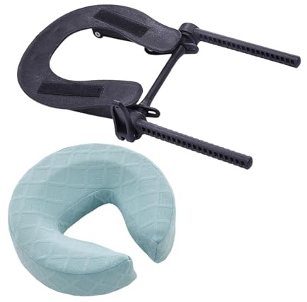 Generic Massage Tisch Gesicht Kissen U Förmig Kopfstütze Kissen Ergonomisch Atmungsaktiv Praktisch Komfortabel für Massagesitzung Heimanwendung Schönheitssalo, Hellblau