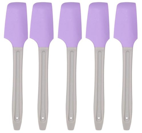 5 Stück Silikon Kosmetikspatel für Schönheitswachs, Violett | Hand und Fußpflege, Gleichmäßiges Auftragen, Leicht zu Reinigen, für Täglichen und Professionellen Einsatz