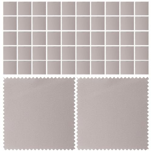 INOOMP Chiffon de polissage carré 50 pièces 8x8cm en suédine pour entretien et éclat des bijoux en argent et argenterie