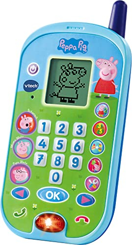 Vtech Peppas Lerntelefon – Mit den Originalstimmen aus der Peppa Pig Serie und spannenden Lernspielen – Für Kinder von 2-5 Jahren