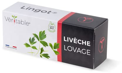 Lingot® Organic Lovage - Compatible with Véritable® and Exky® Indoor Gardens - Ready-to-use Plant Refill - Substrate with Integrated Seeds...