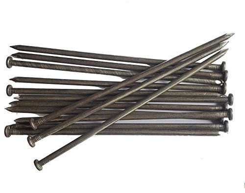 WOCHOLL Piquets en métal pour bordure de paysage, 25 cm de long, pour gazon artificiel, bordure de pavés, barrière contre les mauvaises herbes, bois, menuiserie, tente et plus encore