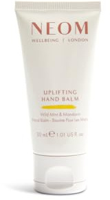 NEOM Uplifting Hand Balm, 30ml I Wild Mint & Mandarin I 4 other essential oils I 100% Natural Fragrances I Cocoa and Shea Butter I Nourishing and Softening I Lift your mood