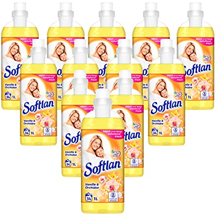 Softlan Weichspüler Vanille & Orchidee, 12 x 1l - für weiche Wäsche und einen langanhaltenden frische Duft