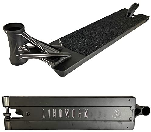 Fantic26 Sticker + Ethic DTC Lindworm V4 Stunt-Scooter Trick-Tret-Roller Street Ersatz-Deck (58cm Schwarz)