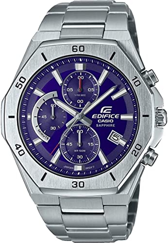 Casio Men Chronograph Quartz Watch with Stainless Steel Strap EFB-680D-2BVUEF