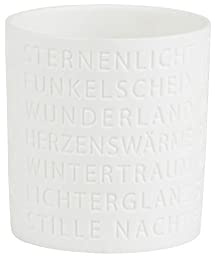 Räder Porzellan Teelichthalter Worte