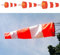 Windsäcke für den Garten, Windsack für Draußen mit Reflektierenden, Rot + Weiß Flughafen-Windsack, Ripstop-Polyester, Windmessung, Sockentasche Hängende Dekoration, Windsack Flagge, 60/80/100 cm