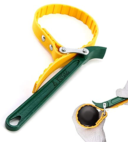 Chiave a cinghia universale regolabile in gomma in acciaio, multifunzione filtro a olio Lwtsrp, 22,5 cm/8,8 pollici