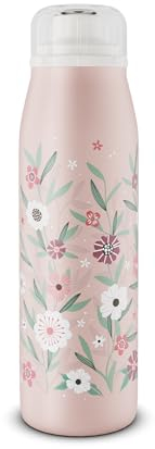 alfi KIDS ISO BOTTLE 500ml, rosa pastell, Isoliertrinkflasche Kinder Edelstahl, absolut dicht mit Drehverschluss, hält 12 Stunden heiß, 24 Stunden kalt, Trinkflasche für Kohlensäure, BPA-frei