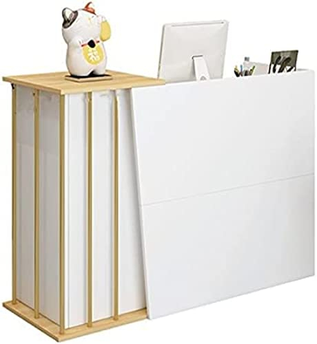 Empfangstheke, schlicht, modern, Supermarkt, Minimarkt, Hotel, kleine Bar, Schönheitssalon, Bekleidungsgeschäft, Kassierer, Rezeption, überall einsetzbar, weiß, 100 x 40 x 90 cm