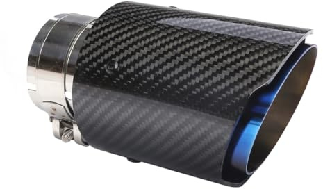 SONGLULU Car Exhaust Pipe for Range Rover Sport 2010-2013(with computer box),Stainless Exhaust Tip Pipe Trim Tail Pipe Tail Muffler Tip,Tail Throat Tailpipe Accessories,Glossy/Blue 63-89mm
