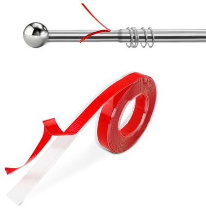 Cinta Deslizante para Cortinas de 2m, Transparente para Superficies Duras para Anillos de Cortinas para Deslizar Cortinas y Anillos de Cortinas de Forma Suave y Silenciosa