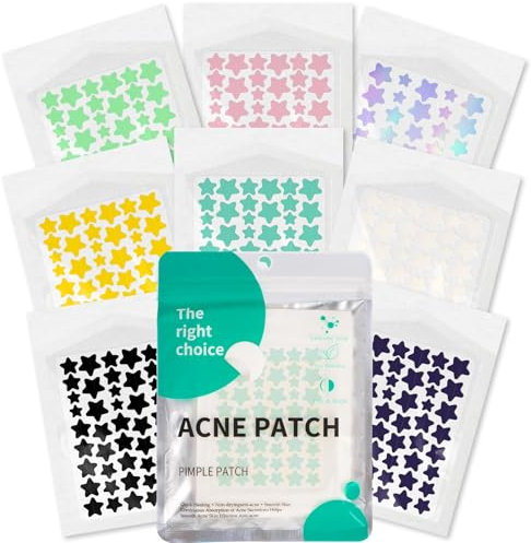 397 Piezas Parches para Acné Invisibles Hidrocoloides Parches Granos Uso Diurno Y Nocturno En Uno Absorbentes Parches para Acné Con Aceite De Té Y Ácido Salicílico Parches Para Granos-8/9/10/11/14 mm