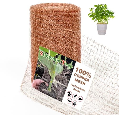 Stingmon Trap Schneckenabwehr 6M Kupfernetz Gegen Schnecken Schützen von Setzlingen und Samen, Schneckenfalle Schneckenzaun
