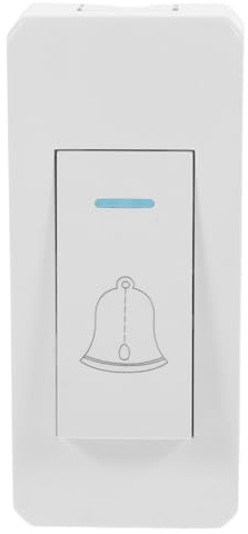 Mikikit Doorbell Switch Surface Mount Push Button 3.54X1.57 Inch Space Saving Cabinet Light Switch for Home Office Access Control