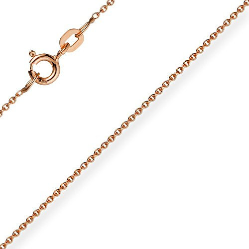 1,1mm Rund-Ankerkette 585 Gold Rotgold Kette Collier Halskette, 50cm