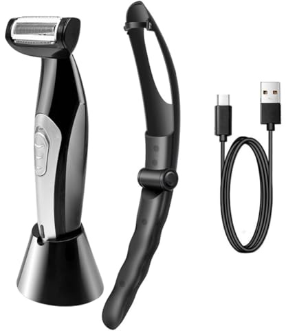 Rasoio Corpo Uomo – Rasoio Schiena, Rifinitore Corpo | Dispositivo elettrico impermeabile per depilazione, groomer multifunzione con impugnatura ergonomica per torace, schiena, gambe, palestra, viaggi
