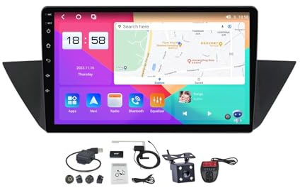 Autoradio 2 Din con schermo da 9'' Android 15 Car Radio Schermo per BMW X1 E84 2009-2012 navigatore satellitare ricevitore audio integrato CarPlay Bluetooth(M200S)