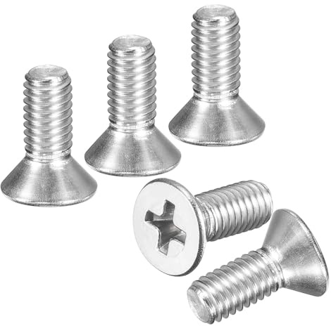 DTGN #10-32x1/2 Phillips Countersunk Bolts 304 Silver 100pcs | Phillips Flat Head Machine Screws Bolts,304 Stainless Steel,Good For Furniture & Machinery