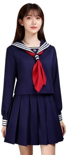 LIOEUE Shimizu Hinako Tenue Sailor - Costume Cosplay Scolaire Complet Pour Femmes, Convention & Halloween (Donc,M)