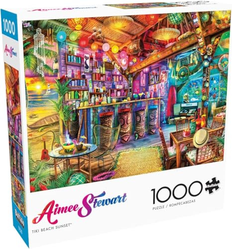 Buffalo Games - Aimee Stewart - Tiki Beach Sunset - 1000 Piece Jigsaw Puzzle