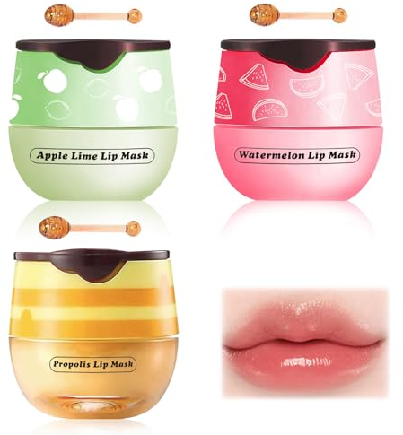 Honeybalm, 3PCS Honey Lip Balm, Hydrating Repairing and Preventing, Dryness Moisturizing Reduce Lip Lines and Wrinkles, Lip Repair Protection