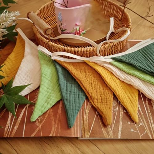 Bunting Banner Flags - Triangle Baby Bed Bunting Banner Flags for Nursery | Triangular Chain, The Best Baby Bed Accessory, Washable Triangular Bunting Garlands