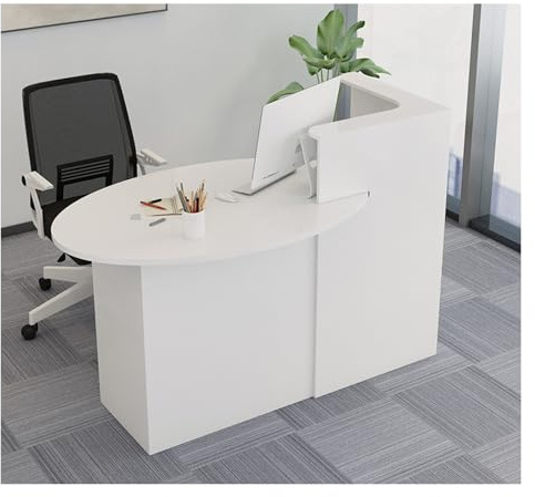 ZXCASDF Empfangstheke klein，Empfangstresen mit Schublade，Stehender Kassentisch für Das Büro Eines Schönheitssalons，Empfangstheken，verkaufstheke，L-förmiger Emfpangstresen(Left-3,140cm/55.1in)