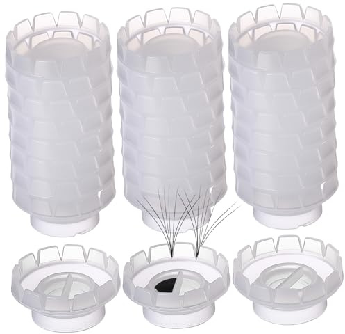 LOLIPPYY Coppetta per Ciglia Facile da Conservare 100 Pezzi in Plastico Riutilizzabile per Uso Domestico e Professionale