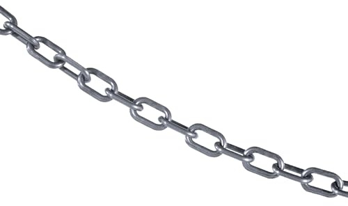 Mr. Chain Plastic Barrier Chain, Silver 3/4-Inch Link, 50-Foot (00008-50)