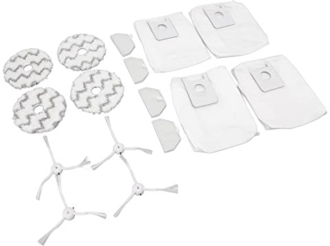 Ensemble de Sac à Poussière, Ensemble D'accessoires pour Aspirateur Robot Comprenant Un Filtre, Un Chiffon, Un Sac à Poussière et Une Brosse Latérale pour Roidmi EVA SDJ06RM