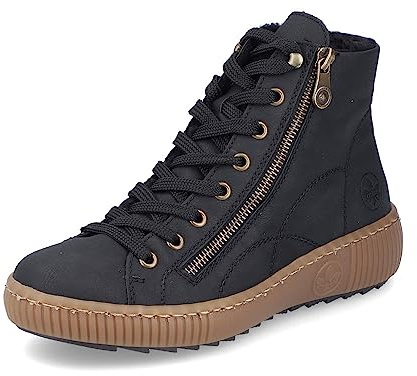 Rieker Femme Baskets Z6610, Dame Baskets Basses,Semelle intérieure Amovible,Chaussure Basse,Chaussure de Rue,Noir (Schwarz / 00),36 EU / 3.5 UK